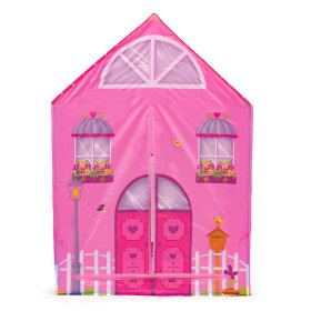 Kindertent met tunnel - roze huisje, IPLAY